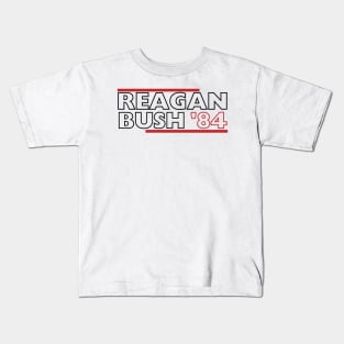 Reagan Bush '84. Funny Phrase, Presidential Campaign 1984 Kids T-Shirt